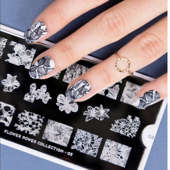 MoYou London Stamping Nail Art Plate Collection #03 Flower Power - Picture 2 of 6